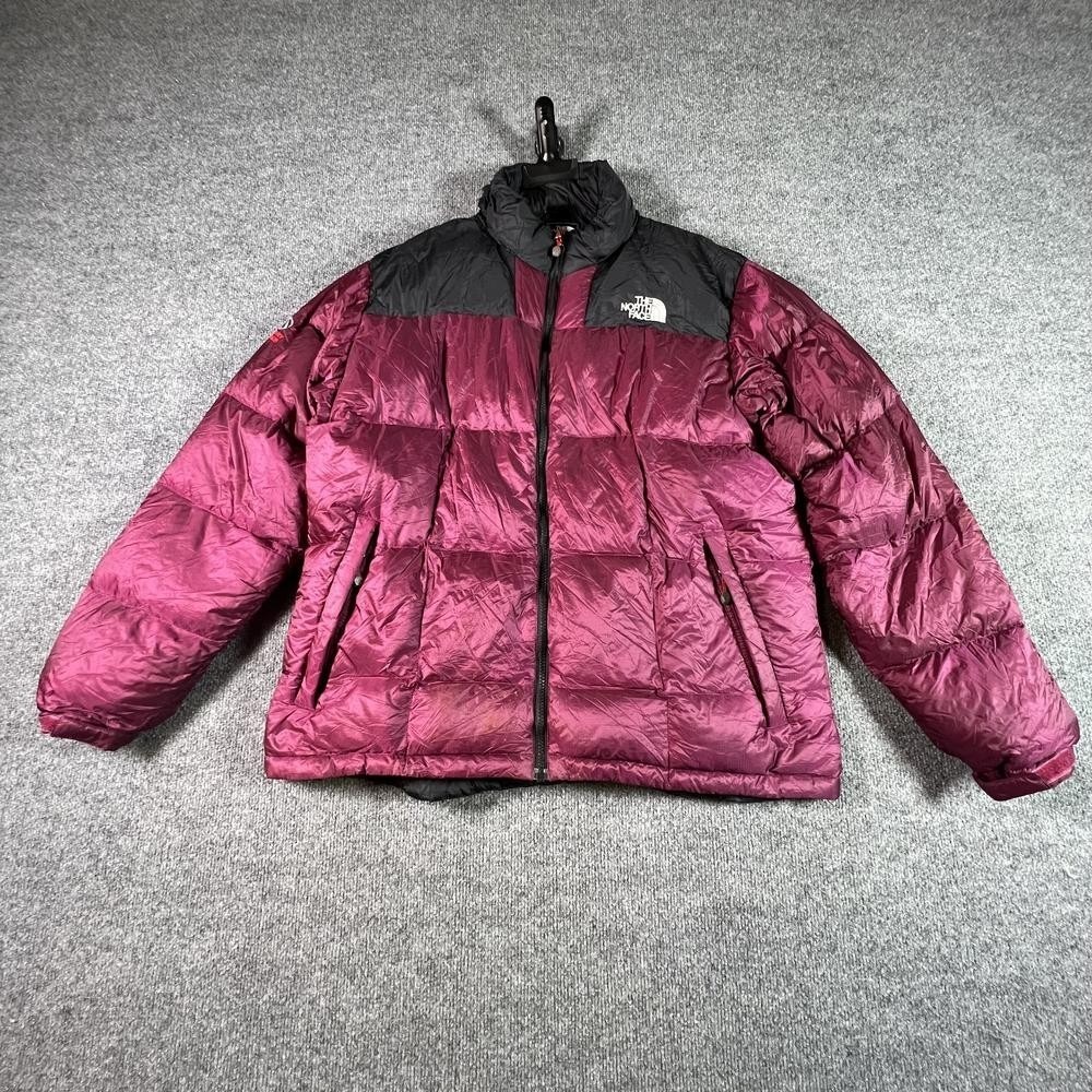 The North Face Summit Puffer Jacket Mens 2XL Maroon Nylon Hiking Gorpcore Zip-Up